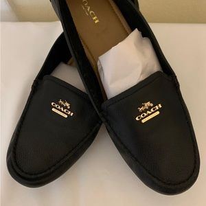 Coach driving Marley leather loafer shoes size 10 black in great condition